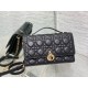 Miglior Falso Borsa Dior Miss Dior con manico superiore Pelle di agnello Cannage nera Economiche Premium