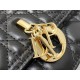 Miglior Falso Borsa Dior Miss Dior con manico superiore Pelle di agnello Cannage nera Economiche Premium