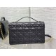 Miglior Falso Borsa Dior Miss Dior con manico superiore Pelle di agnello Cannage nera Economiche Premium