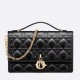 Miglior Falso Borsa Dior Miss Dior con manico superiore Pelle di agnello Cannage nera Economiche Premium