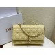 Miglior Falso Borsa Dior Miss Dior con manico superiore Pelle di agnello Cannage giallo pastello Economiche Premium
