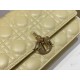 Miglior Falso Borsa Dior Miss Dior con manico superiore Pelle di agnello Cannage giallo pastello Economiche Premium