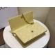 Miglior Falso Borsa Dior Miss Dior con manico superiore Pelle di agnello Cannage giallo pastello Economiche Premium
