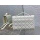Miglior Falso Borsa Dior Miss Dior con manico superiore Pelle di agnello Cannage bianca Economiche Premium