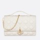Miglior Falso Borsa Dior Miss Dior con manico superiore Pelle di agnello Cannage bianca Economiche Premium