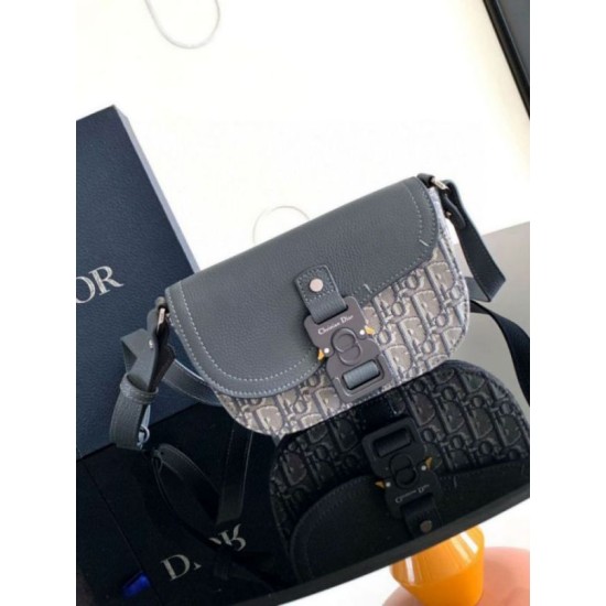 Borsa Dior Mini Saddle Messenger Grigio Obliquo Jacquard e pelle di vitello Replica originale di alta qualità Miglior Falso Borsa Dior Mini Saddle Messenger Grigio Obliquo Jacquard e pelle di vitello Economiche Premium