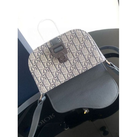 Borsa Dior Mini Saddle Messenger Grigio Obliquo Jacquard e pelle di vitello Replica originale di alta qualità Miglior Falso Borsa Dior Mini Saddle Messenger Grigio Obliquo Jacquard e pelle di vitello Economiche Premium