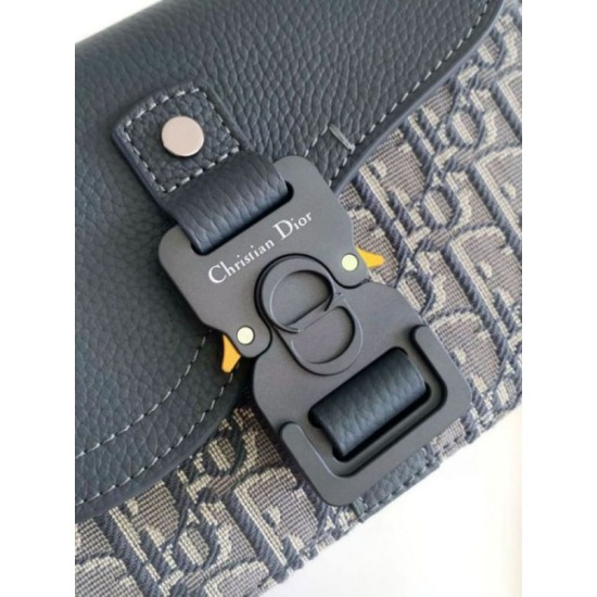 Borsa Dior Mini Saddle Messenger Grigio Obliquo Jacquard e pelle di vitello Replica originale di alta qualità Miglior Falso Borsa Dior Mini Saddle Messenger Grigio Obliquo Jacquard e pelle di vitello Economiche Premium