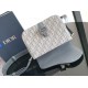 Miglior Falso Borsa a tracolla Dior Small Saddle Jacquard obliquo grigio e pelle di vitello Economiche Premium