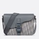 Miglior Falso Borsa a tracolla Dior Small Saddle Jacquard obliquo grigio e pelle di vitello Economiche Premium