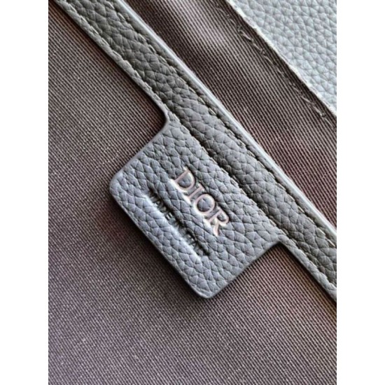 Miglior Falso Borsa a tracolla Dior Small Saddle Jacquard obliquo grigio e pelle di vitello Economiche Premium