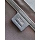Miglior Falso Borsa a tracolla Dior Small Saddle Jacquard obliquo grigio e pelle di vitello Economiche Premium