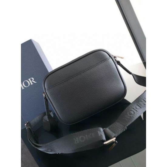 Replica perfetta Dior Mini Rider 2.0 Borsa a tracolla con cerniera Nero Oblique con Nero Imitazione Outlet Online