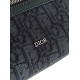 Replica perfetta Dior Mini Rider 2.0 Borsa a tracolla con cerniera Nero Oblique con Nero Imitazione Outlet Online