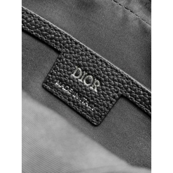Replica perfetta Dior Mini Rider 2.0 Borsa a tracolla con cerniera Nero Oblique con Nero Imitazione Outlet Online