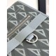 Replica perfetta Borsa tote Dior Safari in tela grigia con diamanti CD Imitazione Outlet Online