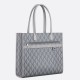 Replica perfetta Borsa tote Dior Safari in tela grigia con diamanti CD Imitazione Outlet Online