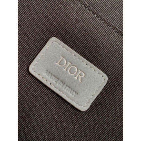 Replica perfetta Borsa tote Dior Safari in tela grigia con diamanti CD Imitazione Outlet Online
