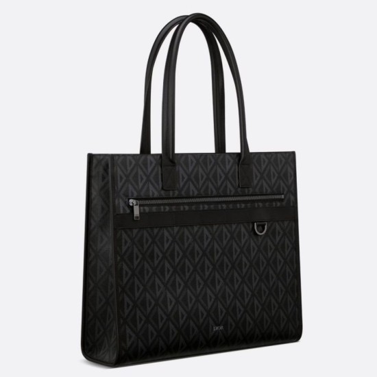 Migliore Replica Borsa tote Dior Safari Tela CD Diamond nera Imitazioni Outlet Italia Perfette Qualità Repliche Borsa tote Dior Safari Tela CD Diamond nera Imitazione