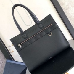 Miglior Falso Borsa tote Dior Safari Pelle di vitello granulata nera Economiche Premium