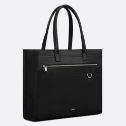 Miglior Falso Borsa tote Dior Safari Pelle di vitello granulata nera Economiche Premium