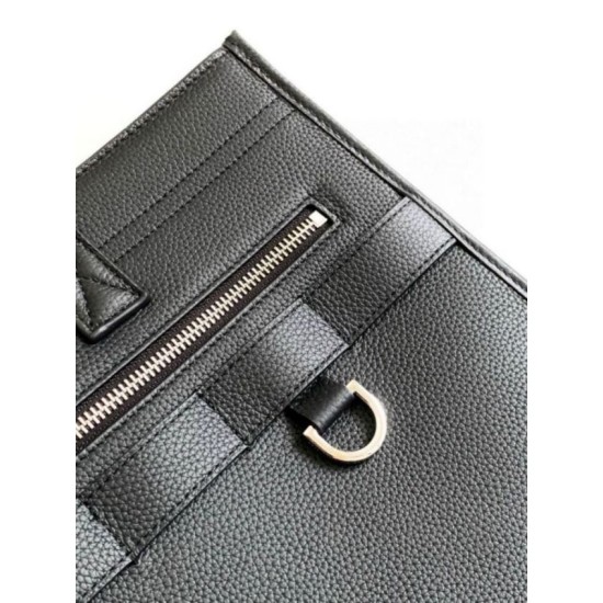 Miglior Falso Borsa tote Dior Safari Pelle di vitello granulata nera Economiche Premium