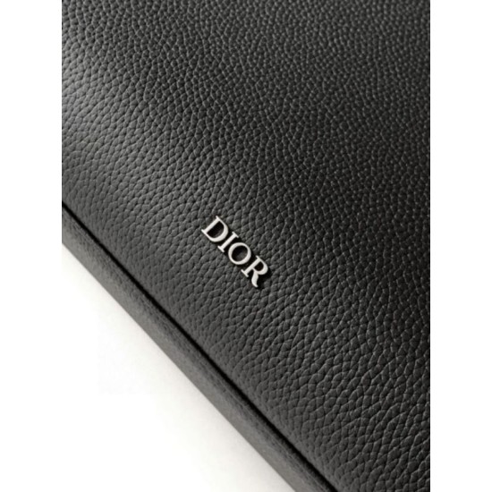 Miglior Falso Borsa tote Dior Safari Pelle di vitello granulata nera Economiche Premium