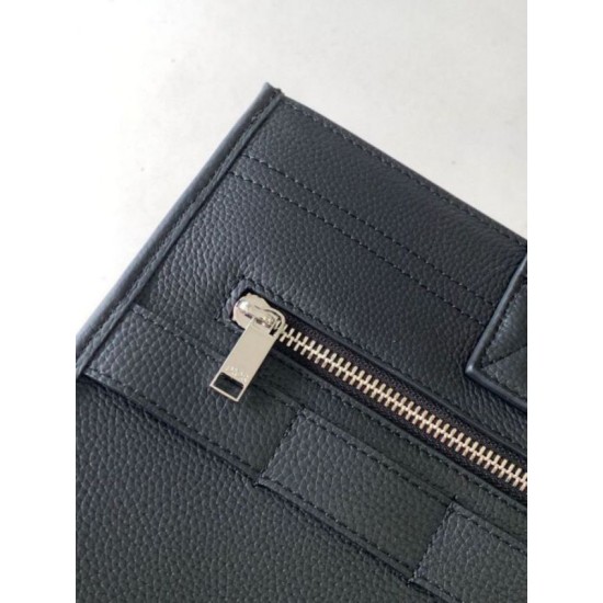 Miglior Falso Borsa tote Dior Safari Pelle di vitello granulata nera Economiche Premium