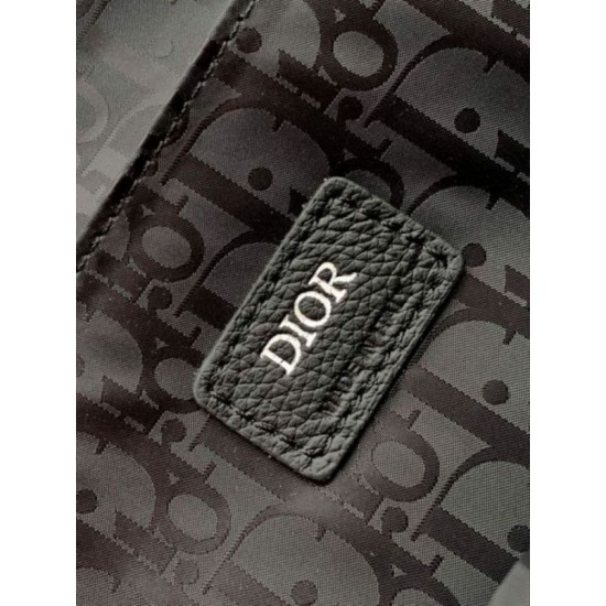 Miglior Falso Borsa tote Dior Safari Pelle di vitello granulata nera Economiche Premium