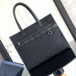 Migliore Repliche Borsa tote Dior Safari Jacquard Dior Oblique nero Economiche Outlet Online