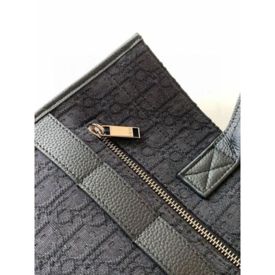 Migliore Repliche Borsa tote Dior Safari Jacquard Dior Oblique nero Economiche Outlet Online