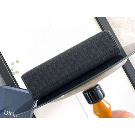 Migliore Repliche Borsa tote Dior Safari Jacquard Dior Oblique nero Economiche Outlet Online