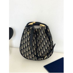 Replica perfetta Borsa media Dior Nolita Jacquard blu Dior Oblique Imitazione Outlet Online