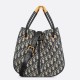 Replica perfetta Borsa media Dior Nolita Jacquard blu Dior Oblique Imitazione Outlet Online