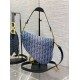 Migliore Repliche Borsa Dior Saddle con tracolla Blue Denim Oblique Jacquard Economiche Outlet Online