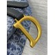 Migliore Repliche Borsa Dior Saddle con tracolla Blue Denim Oblique Jacquard Economiche Outlet Online