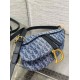 Migliore Repliche Borsa Dior Saddle con tracolla Blue Denim Oblique Jacquard Economiche Outlet Online