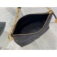 Miglior Falso Borsa hobo Dior Diorstar con catena Pelle di vitello stropicciata nera Economiche Premium