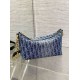 Migliore Repliche Borsa Dior Diorstar Hobo con catena Blue Denim Oblique Jacquard Economiche Outlet Online