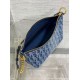 Migliore Repliche Borsa Dior Diorstar Hobo con catena Blue Denim Oblique Jacquard Economiche Outlet Online