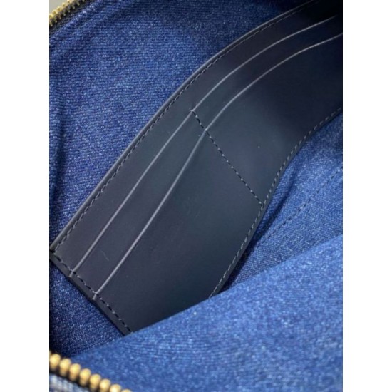 Migliore Repliche Borsa Dior Diorstar Hobo con catena Blue Denim Oblique Jacquard Economiche Outlet Online