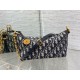 Migliore Repliche Borsa hobo Dior Diorstar con catena Jacquard blu obliquo Economiche Outlet Online