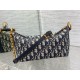 Migliore Repliche Borsa hobo Dior Diorstar con catena Jacquard blu obliquo Economiche Outlet Online