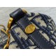 Migliore Repliche Borsa hobo Dior Diorstar con catena Jacquard blu obliquo Economiche Outlet Online