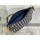 Migliore Repliche Borsa hobo Dior Diorstar con catena Jacquard blu obliquo Economiche Outlet Online