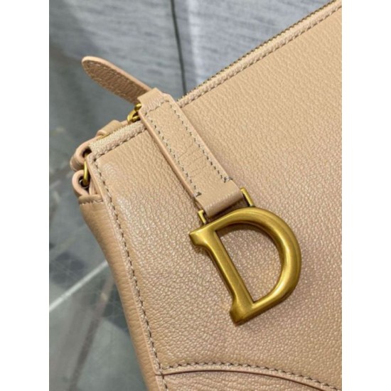 Migliore Repliche Dior Saddle Rodeo Pouch Biscuit Goatskin Economiche Outlet Online