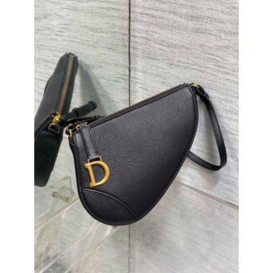 Perfette Qualità Repliche Dior Saddle Rodeo Pouch Pelle di Capra Nera Imitazione Perfette Qualità Repliche Dior Saddle Rodeo Pouch Pelle di Capra Nera Imitazione