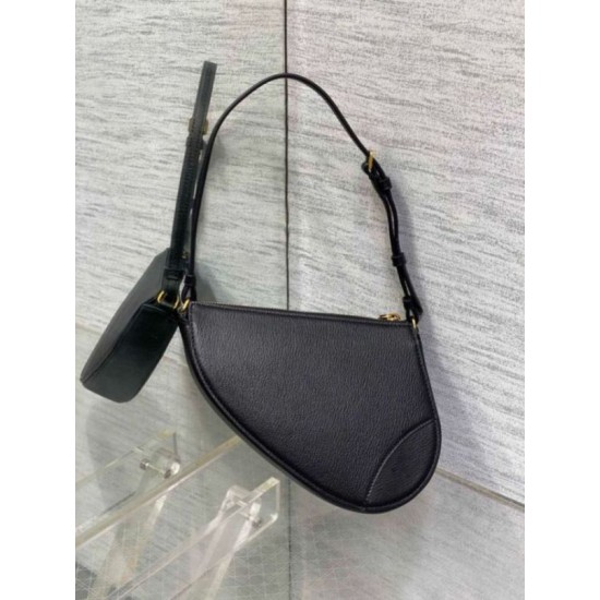 Perfette Qualità Repliche Dior Saddle Rodeo Pouch Pelle di Capra Nera Imitazione Perfette Qualità Repliche Dior Saddle Rodeo Pouch Pelle di Capra Nera Imitazione