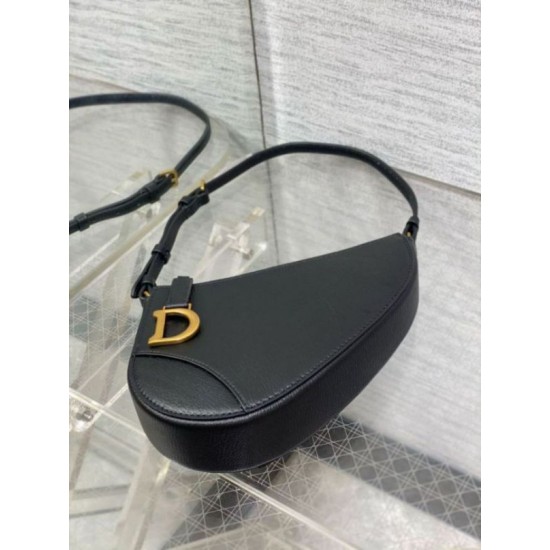 Perfette Qualità Repliche Dior Saddle Rodeo Pouch Pelle di Capra Nera Imitazione Perfette Qualità Repliche Dior Saddle Rodeo Pouch Pelle di Capra Nera Imitazione