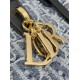Replica perfetta Borsa Dior Toujours media Blue Denim Oblique Jacquard Imitazione Outlet Online